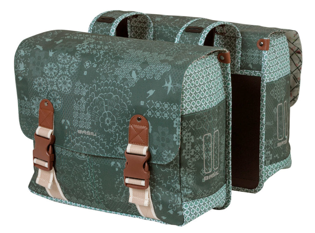 Dubbele-Fietstas-Basil-Boheme-Forest-Green-35-Liter Dubbele-Fietstas-Basil-Boheme-Forest-Green-35-Liter